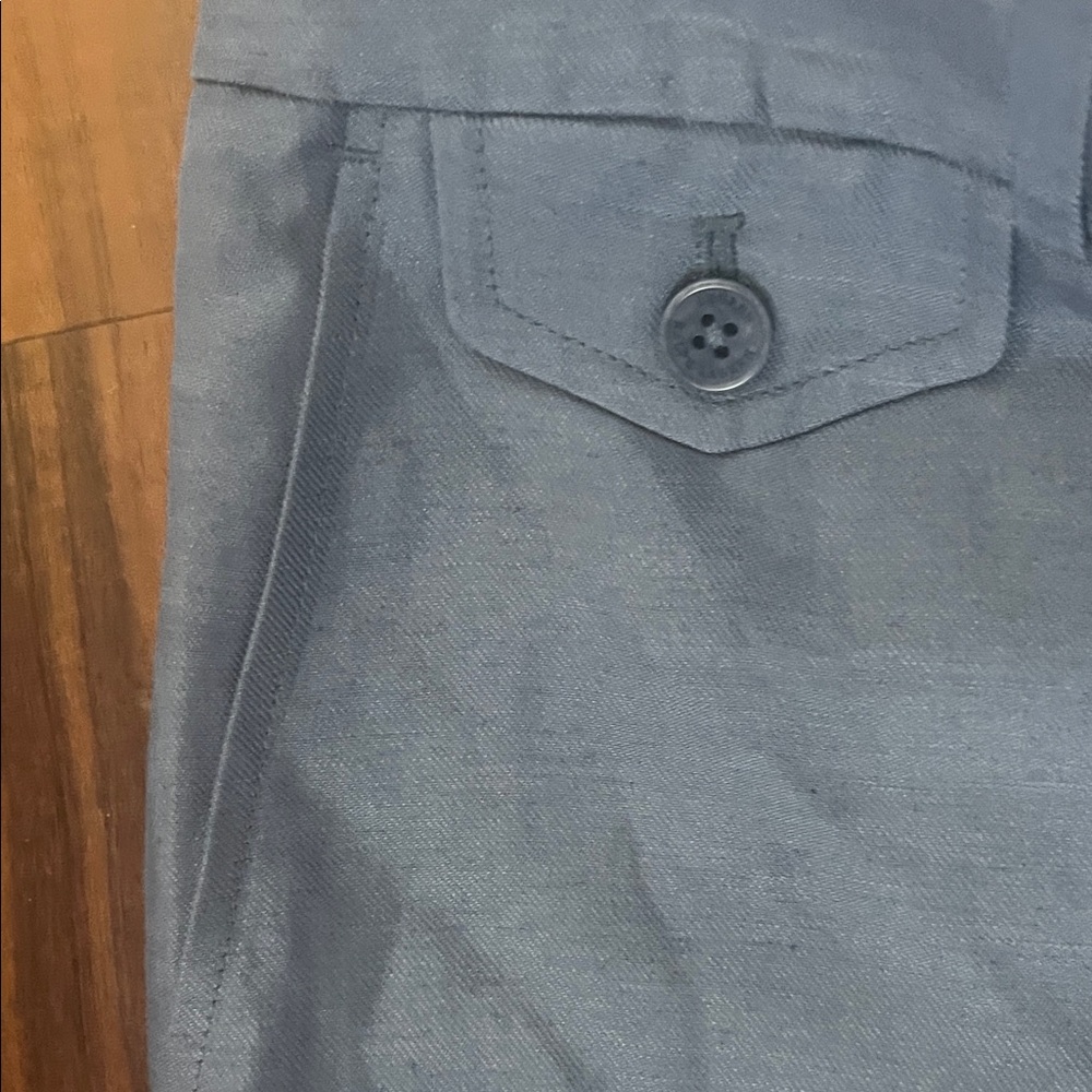New Lauren Ralph Lauren Slate Blue Tailored Women's Shorts size 6 viscose+linen - Picture 7 of 10